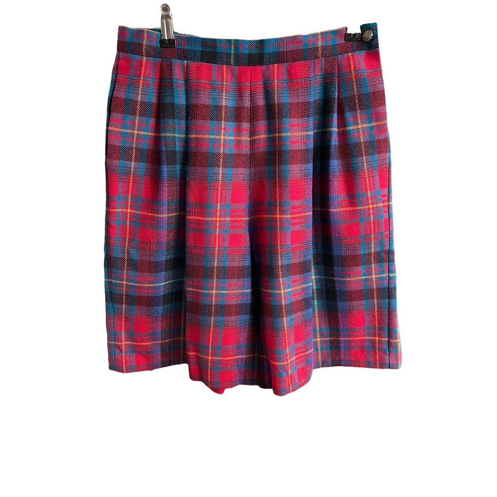 Lucia Woman’s Vintage Cameron Tarten Plaid High Waisted Pleated Lined Skorts Sz8